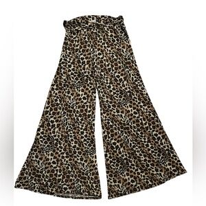 MOA USA Wide-Leg Leopard Print Pants